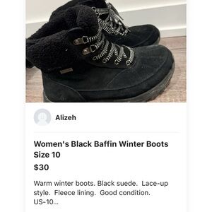 Baffin Women's Black Winter Boots